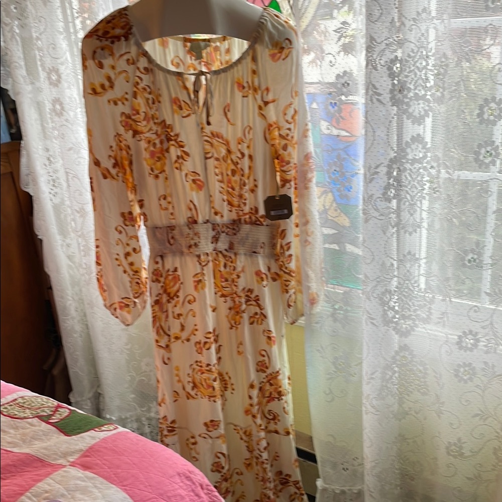 NWT Floral Long Sleeve Boho Dress by RyeGrass Size Large